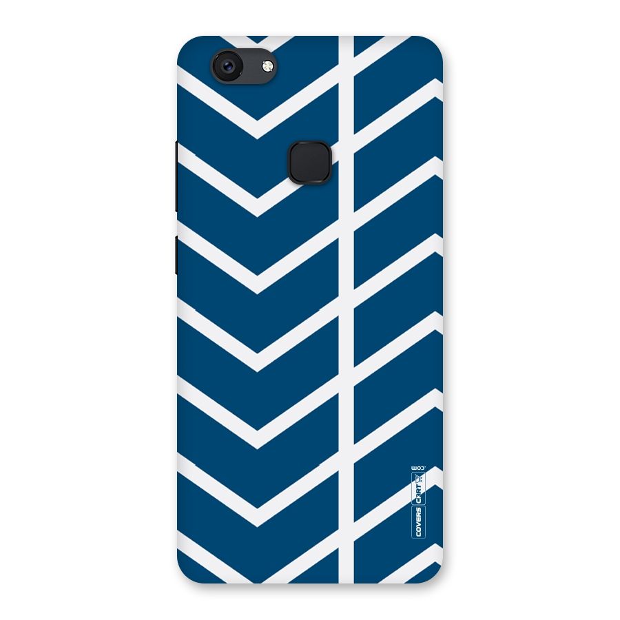 Blue White Pattern Back Case for Vivo V7 Plus