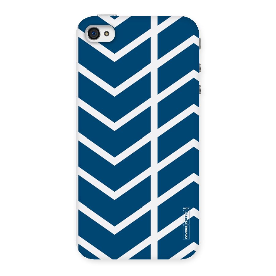 Blue White Pattern Back Case for iPhone 4 4s