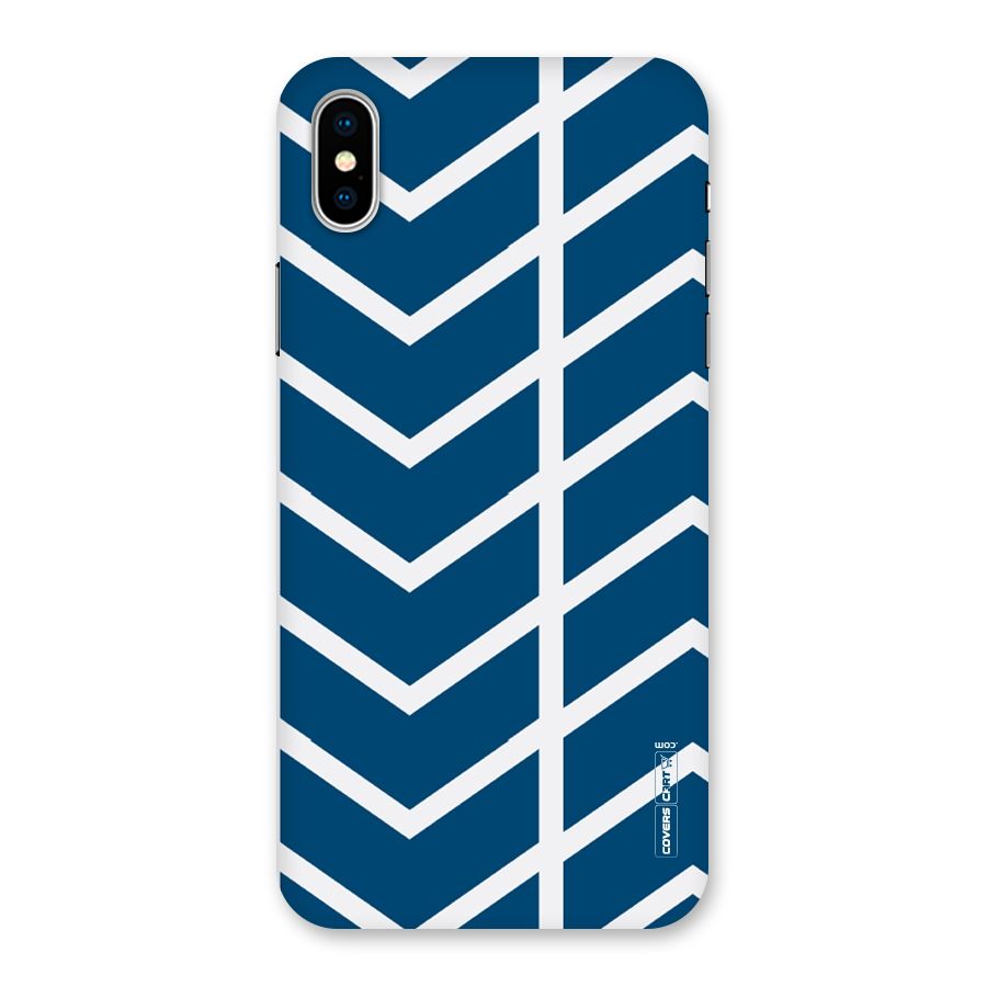 Blue White Pattern Back Case for iPhone X