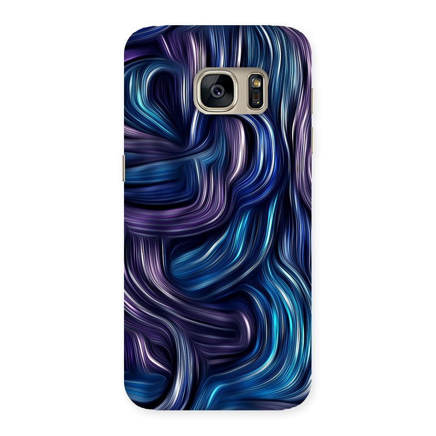 Blue and Purple Oil Paint Back Case for Galaxy S7