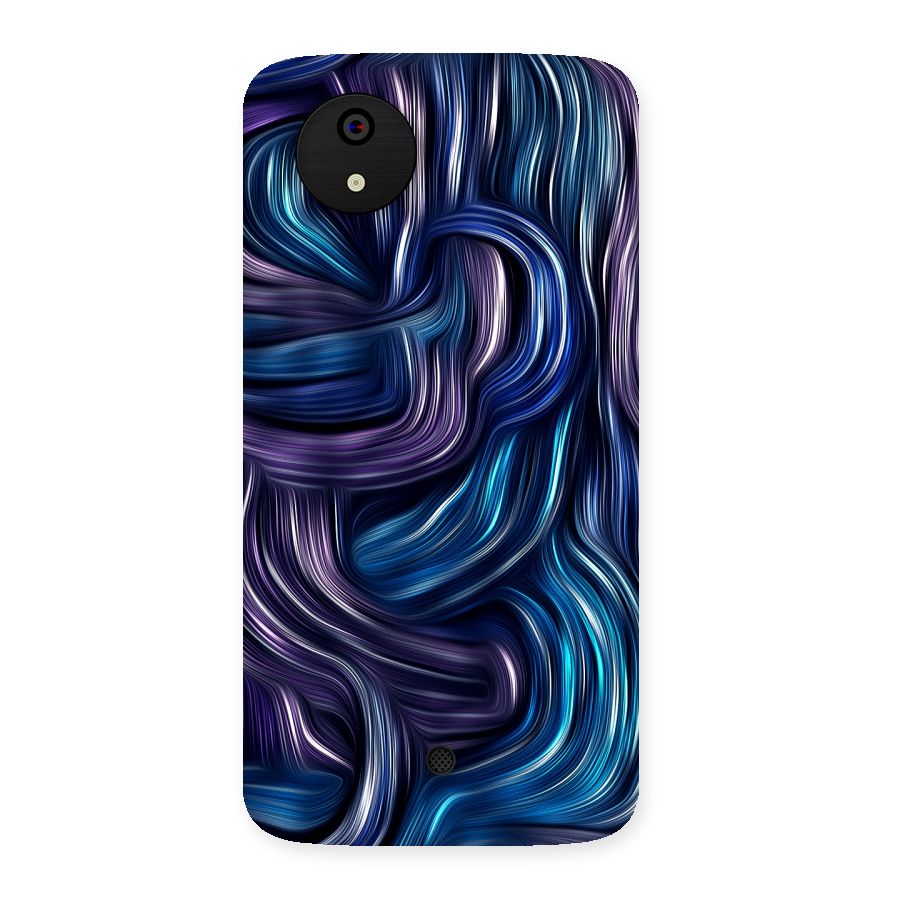 Blue and Purple Oil Paint Back Case for Micromax Canvas A1