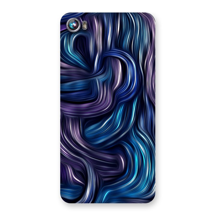 Blue and Purple Oil Paint Back Case for Micromax Canvas Fire 4 A107