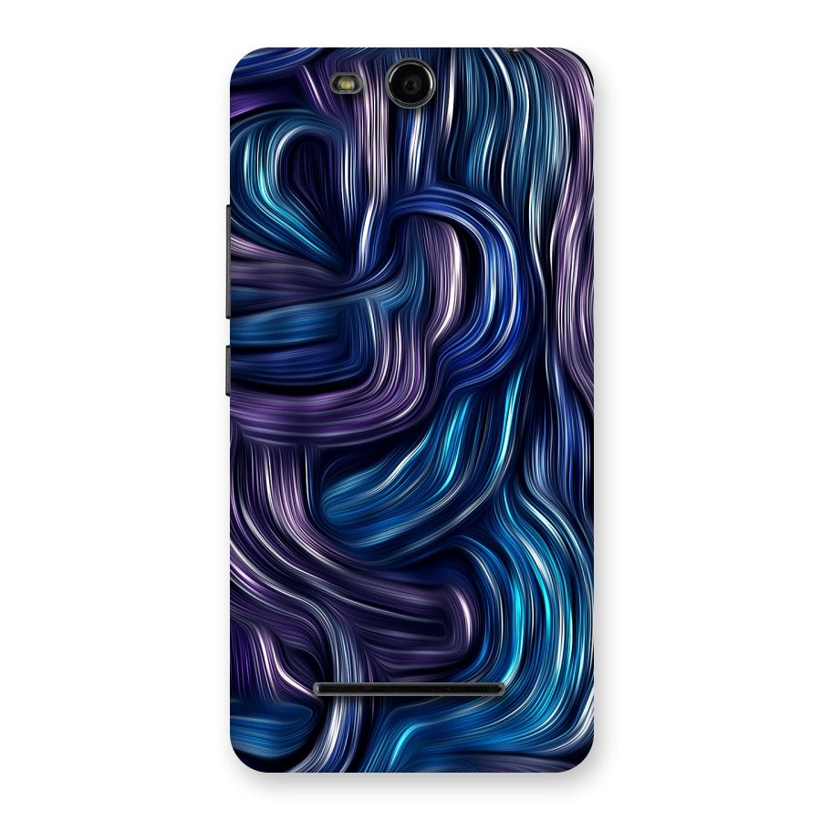 Blue and Purple Oil Paint Back Case for Micromax Canvas Juice 3 Q392