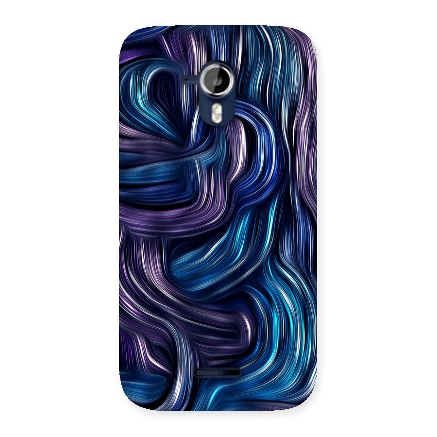 Blue and Purple Oil Paint Back Case for Micromax Canvas Magnus A117