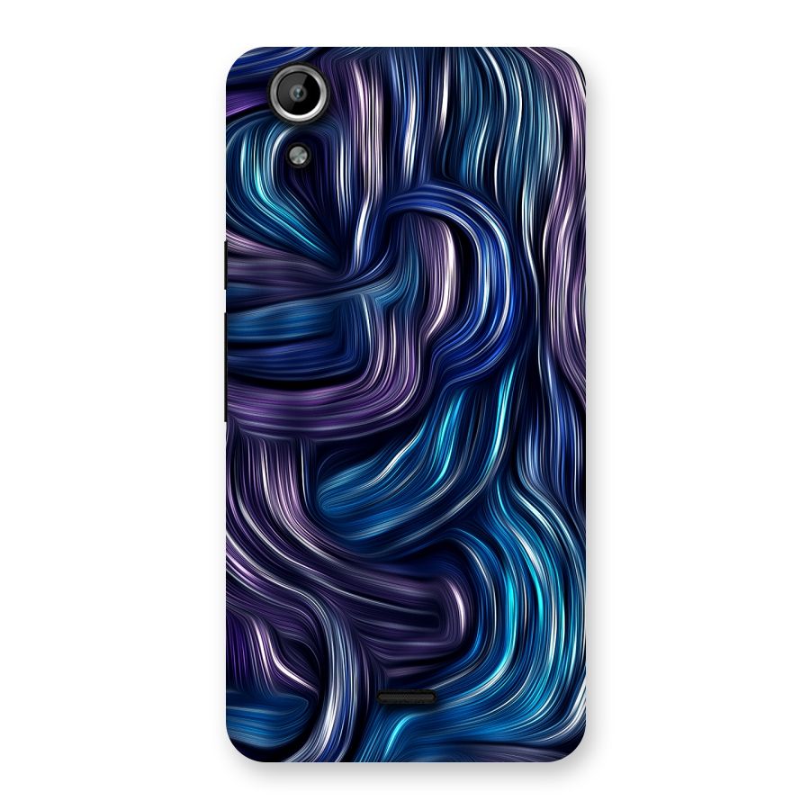 Blue and Purple Oil Paint Back Case for Micromax Canvas Selfie Lens Q345