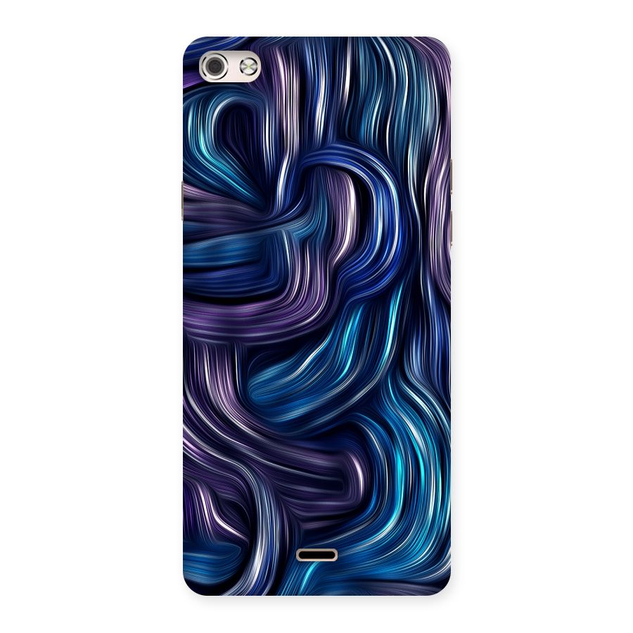 Blue and Purple Oil Paint Back Case for Micromax Canvas Silver 5