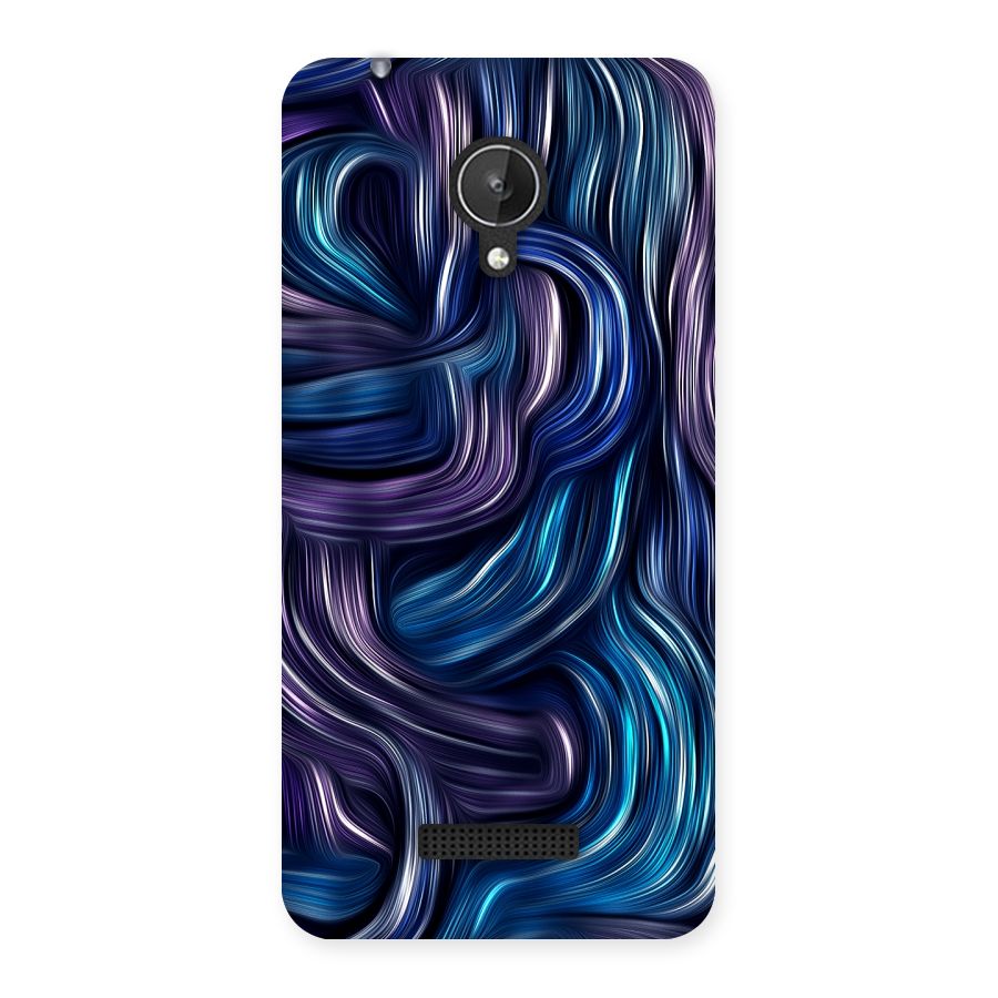 Blue and Purple Oil Paint Back Case for Micromax Canvas Spark Q380