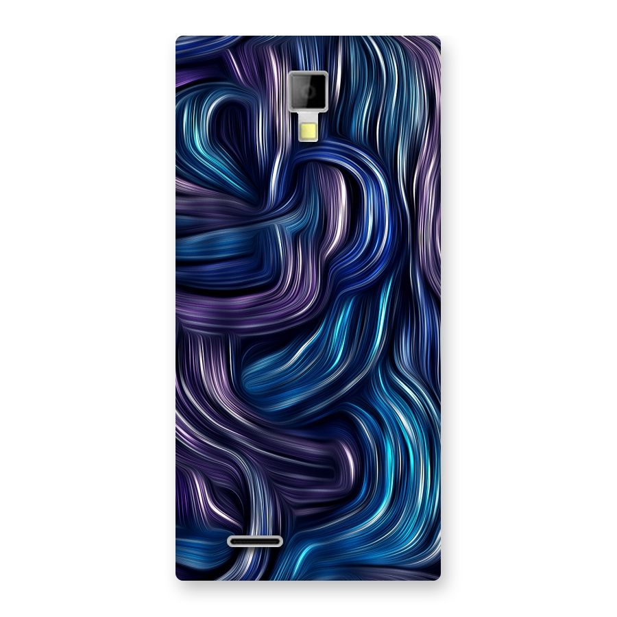 Blue and Purple Oil Paint Back Case for Micromax Canvas Xpress A99
