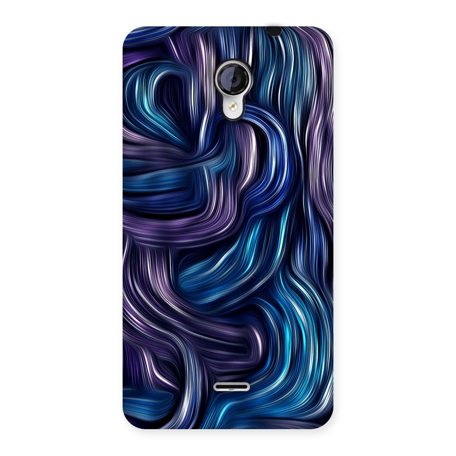 Blue and Purple Oil Paint Back Case for Micromax Unite 2 A106