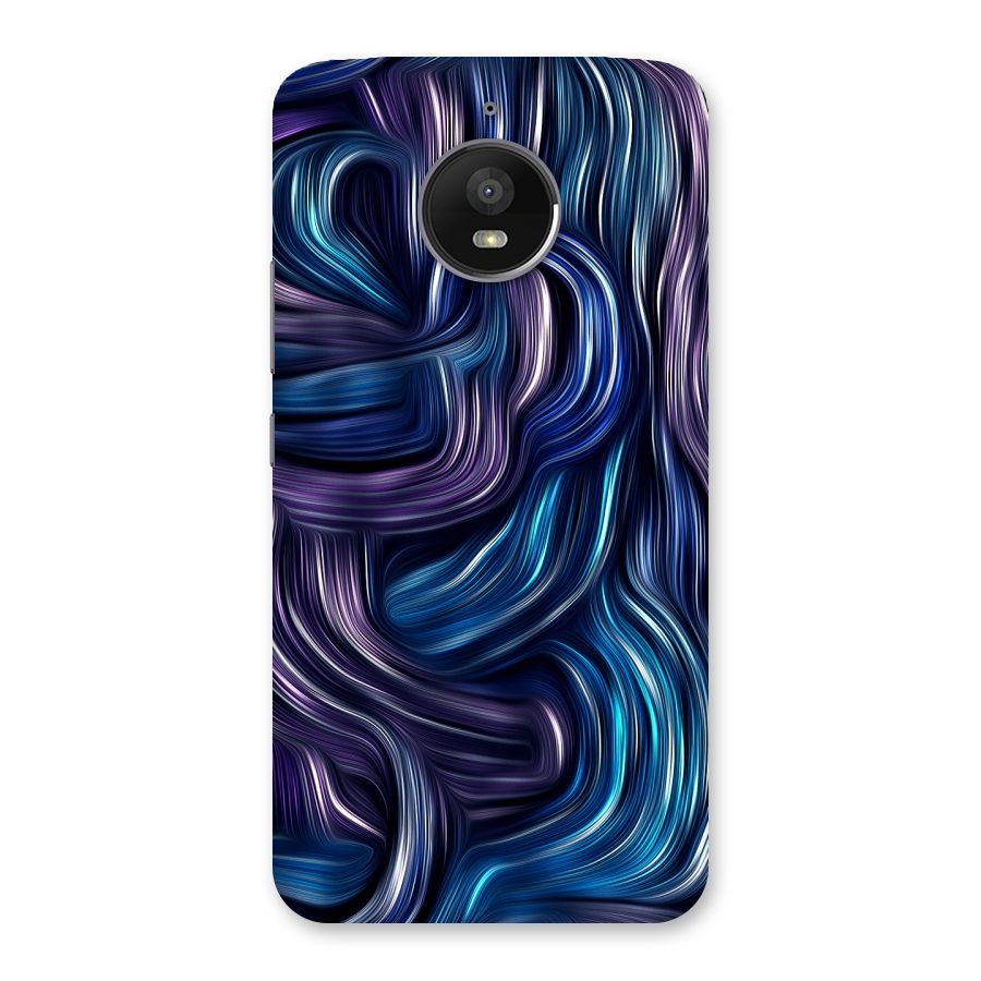 Blue and Purple Oil Paint Back Case for Moto E4 Plus
