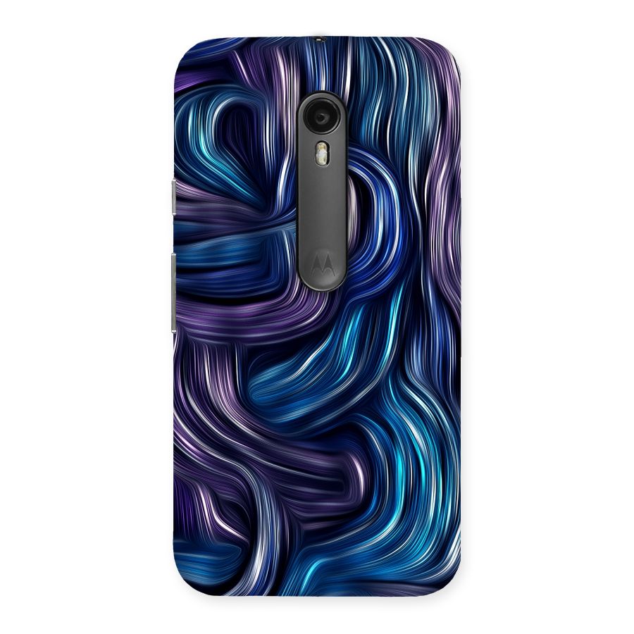 Blue and Purple Oil Paint Back Case for Moto G3