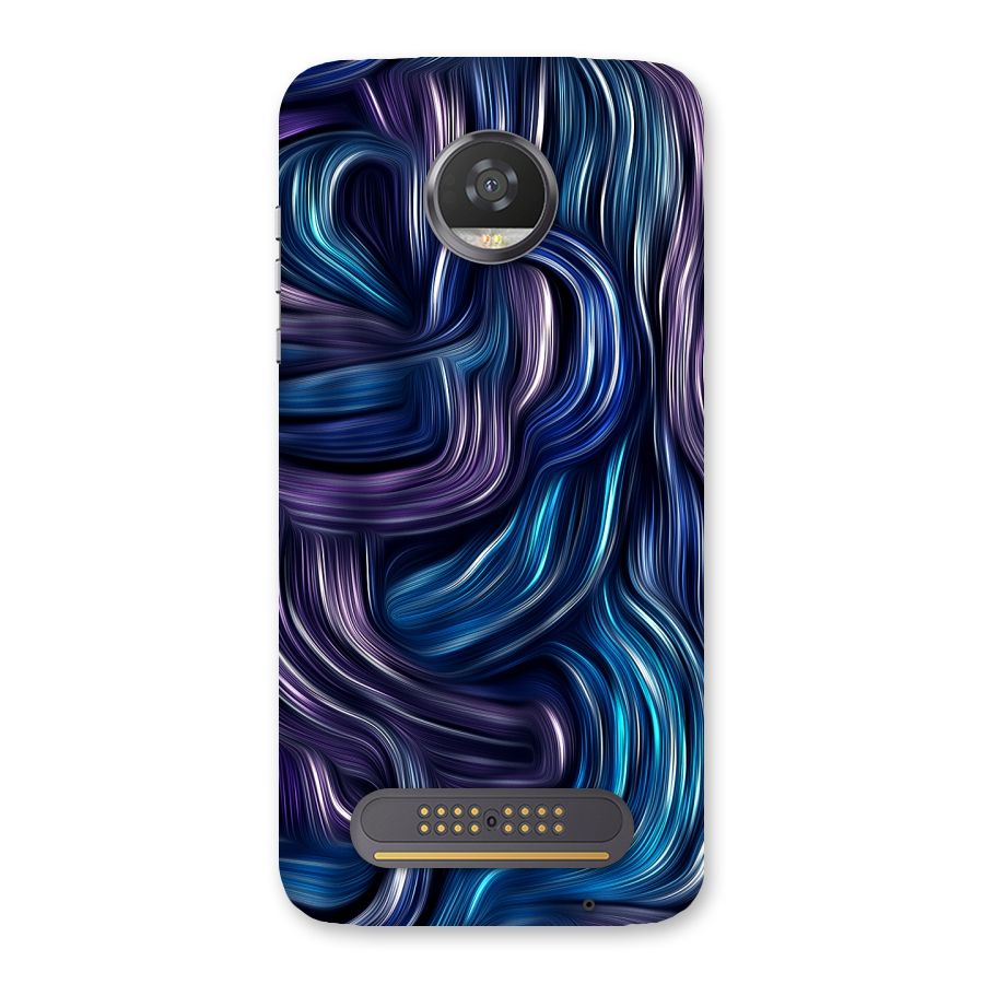 Blue and Purple Oil Paint Back Case for Moto Z2 Play