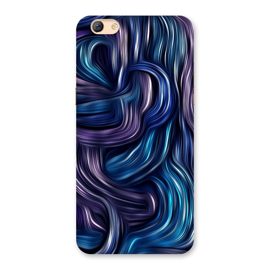 Blue and Purple Oil Paint Back Case for Oppo F3 Plus