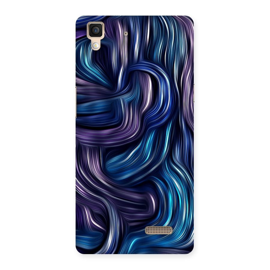 Blue and Purple Oil Paint Back Case for Oppo R7