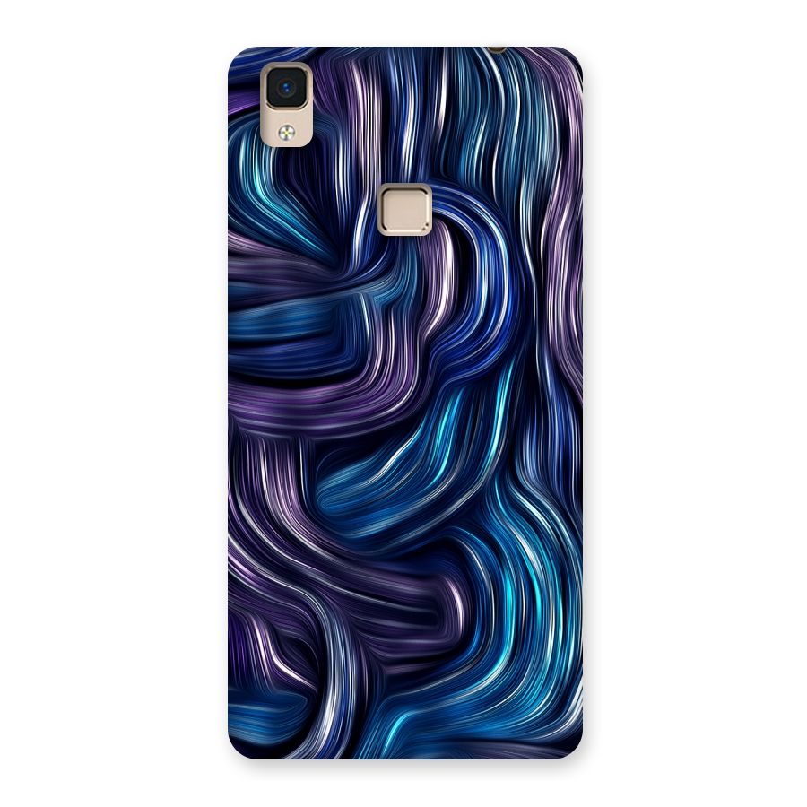 Blue and Purple Oil Paint Back Case for V3 Max