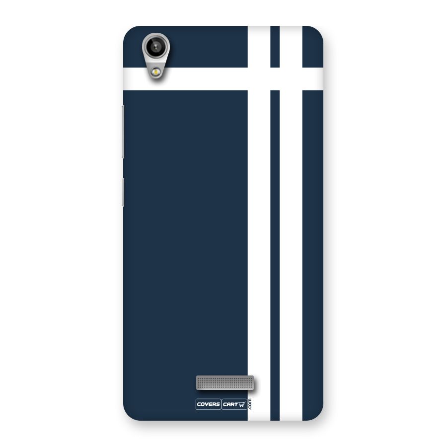 Blue and White Back Case for Lava Pixel V1