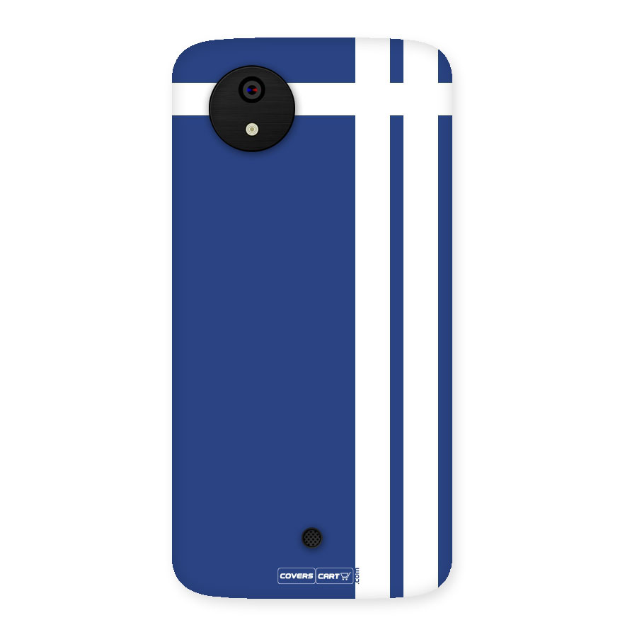 Blue and White Back Case for Micromax Canvas A1
