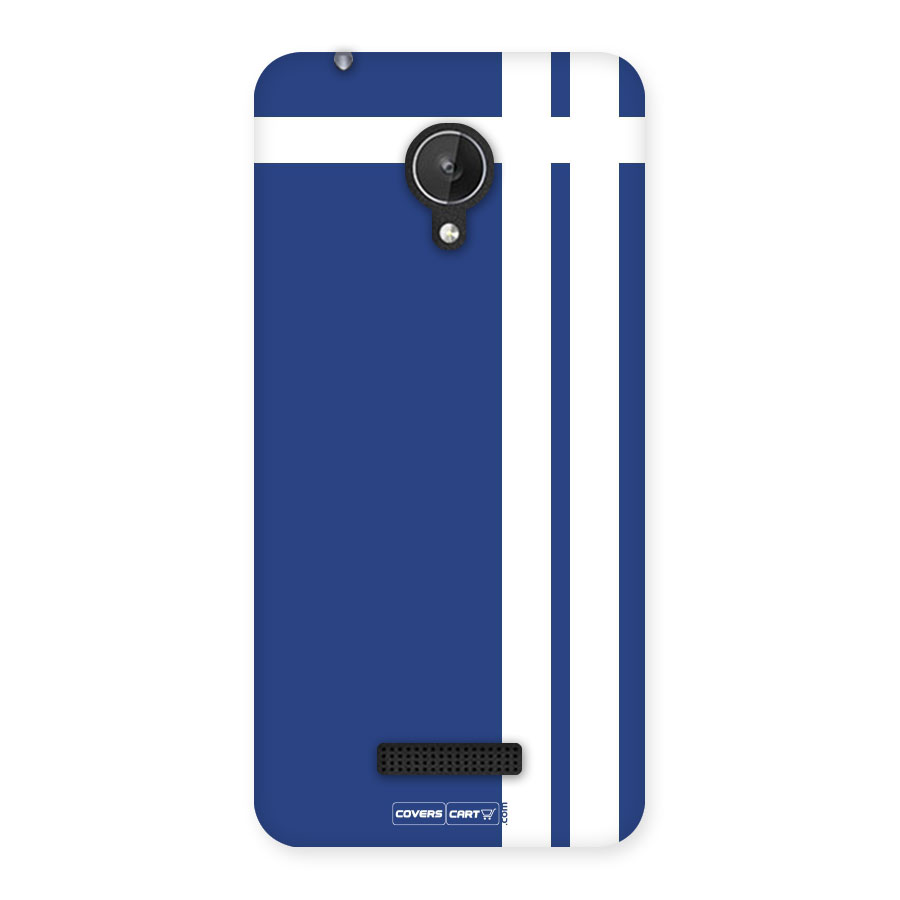 Blue and White Back Case for Micromax Canvas Spark Q380
