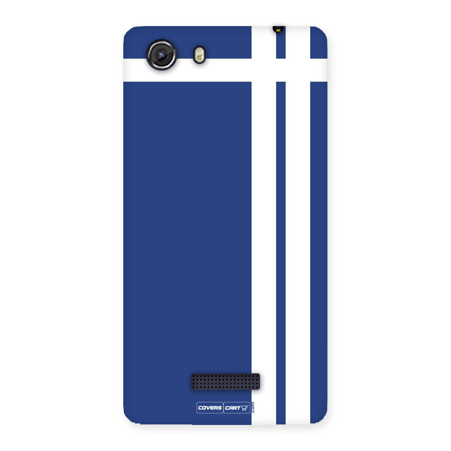 Blue and White Back Case for Micromax Unite 3