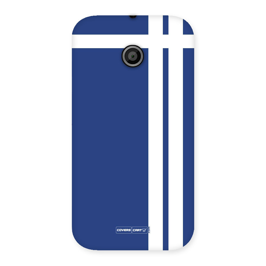 Blue and White Back Case for Moto E