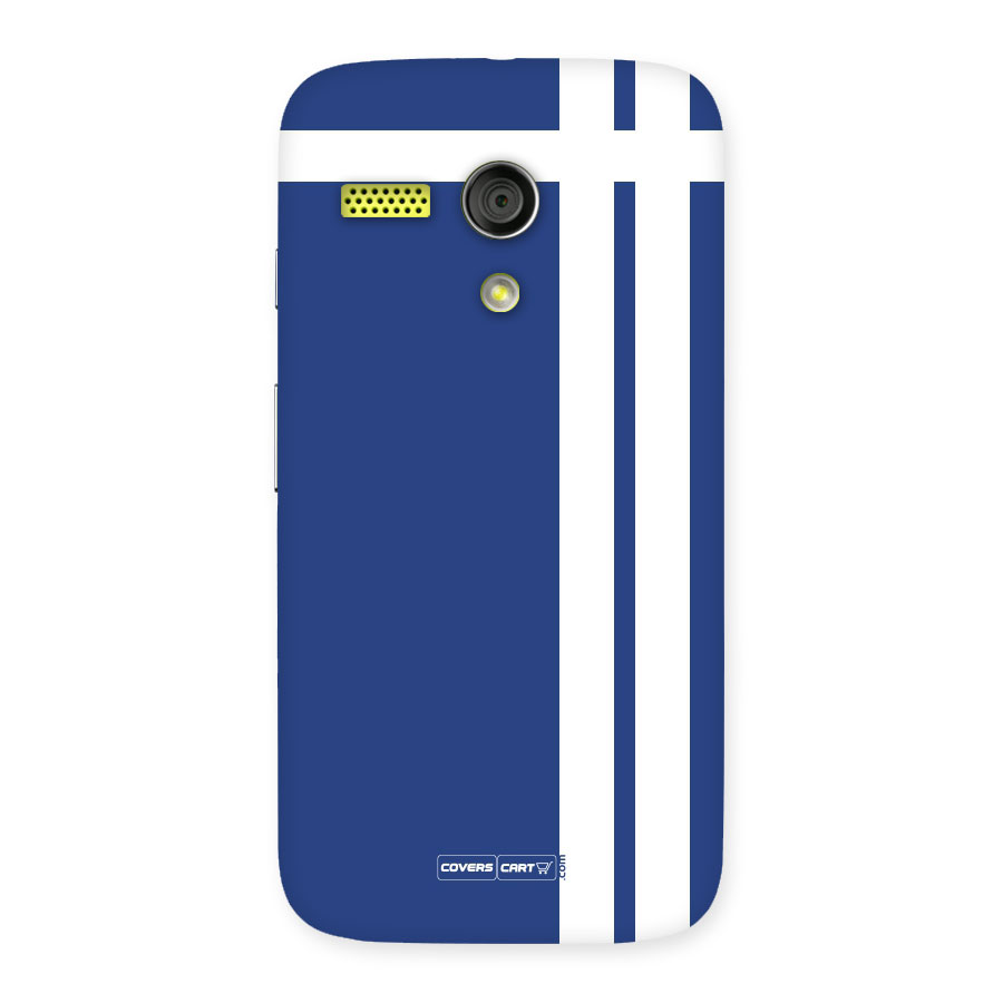Blue and White Back Case for Moto G
