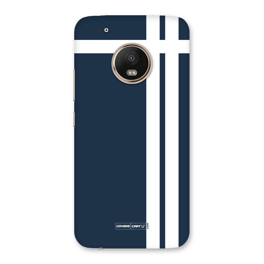 Blue and White Back Case for Moto G5 Plus