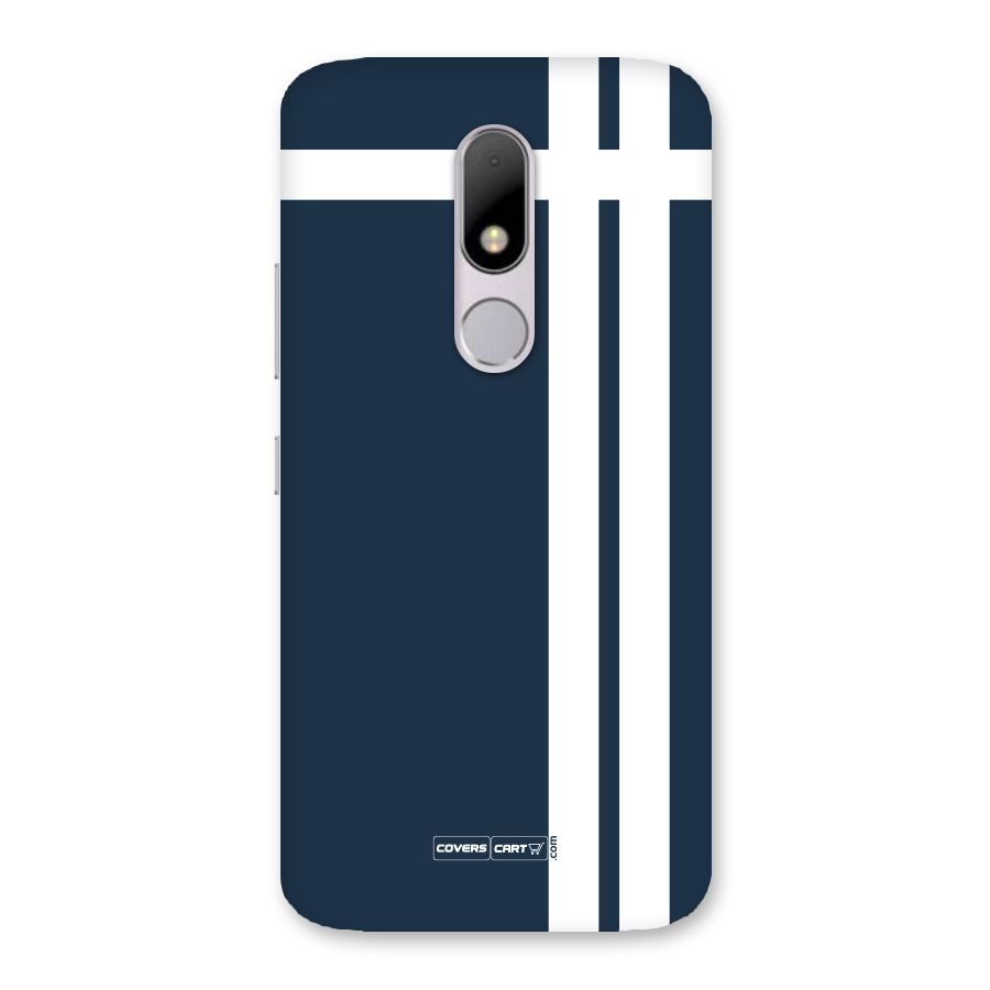 Blue and White Back Case for Moto M