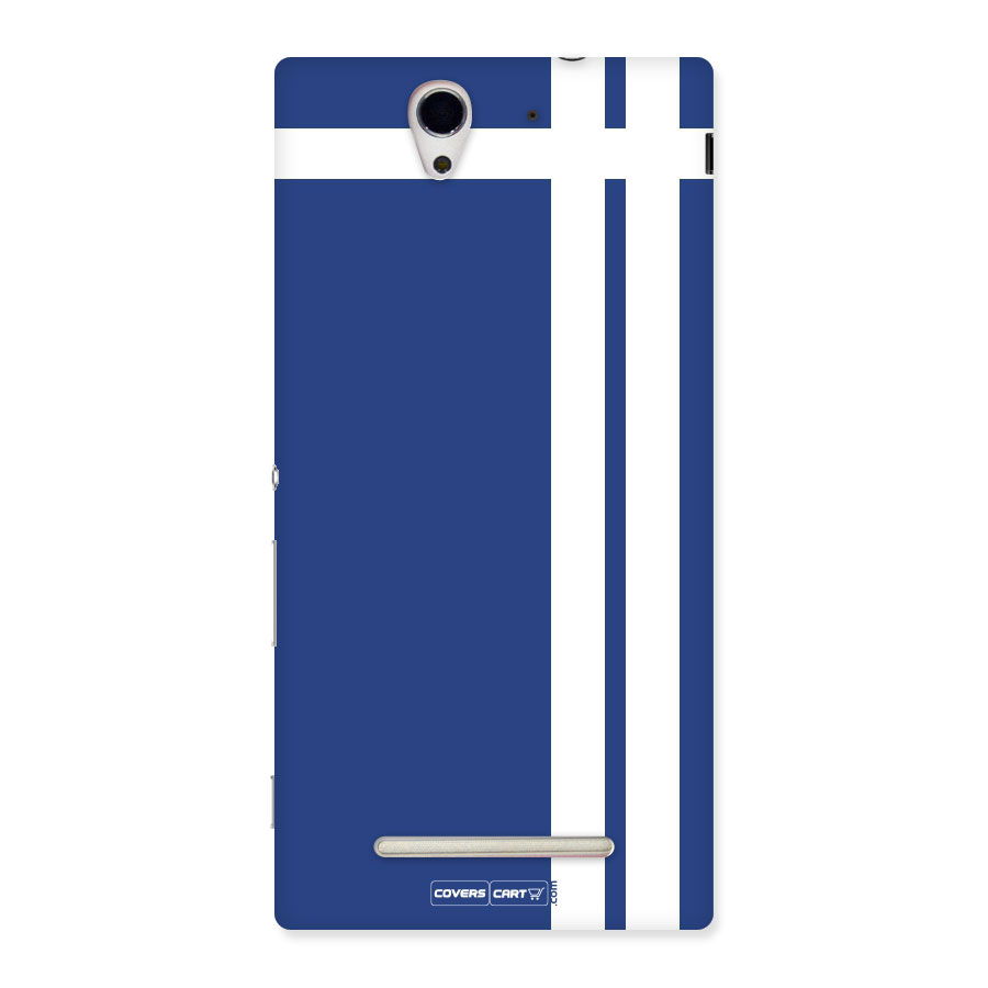 Blue and White Back Case for Sony Xperia C3
