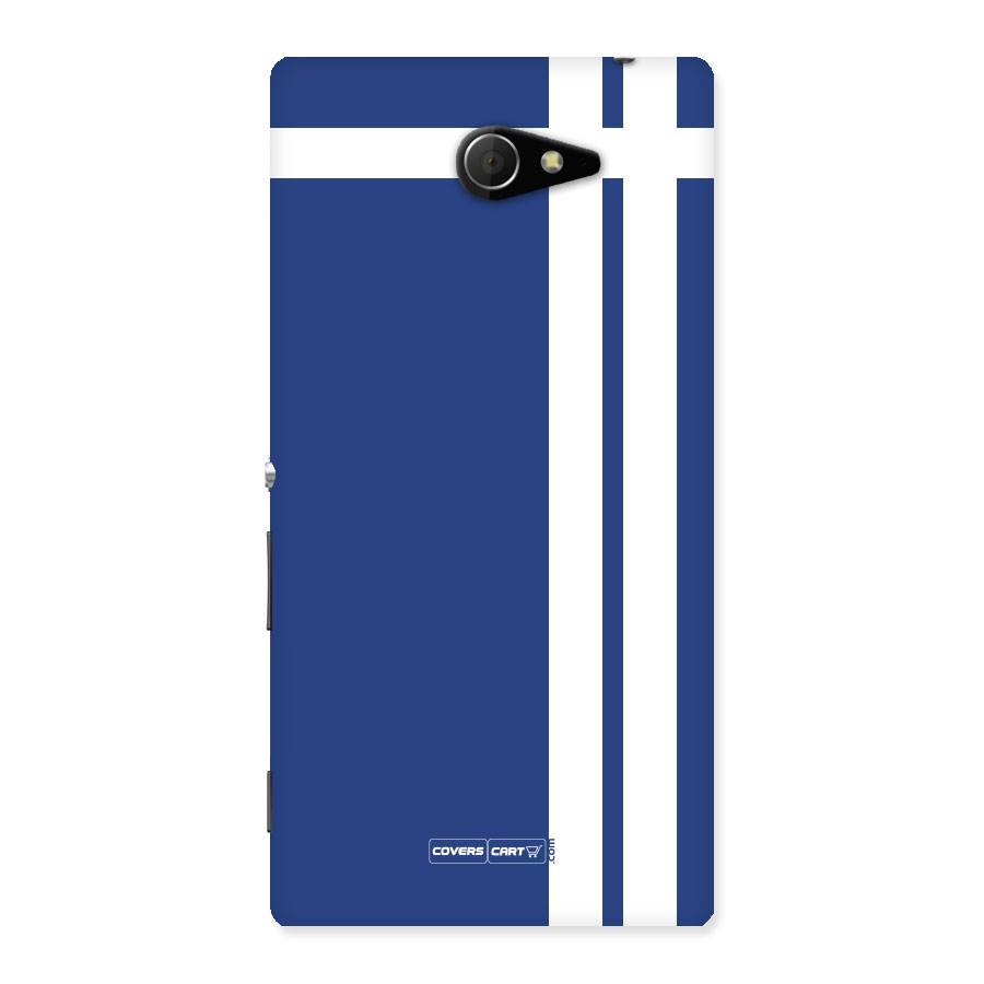 Blue and White Back Case for Sony Xperia M2