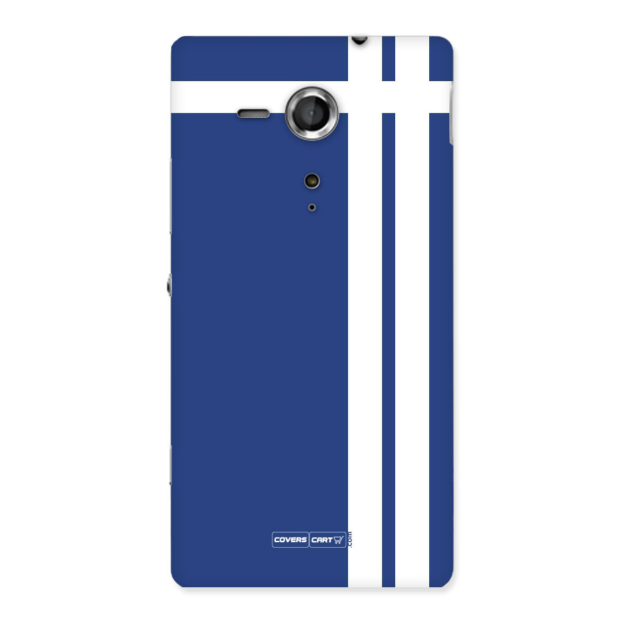 Blue and White Back Case for Sony Xperia SP