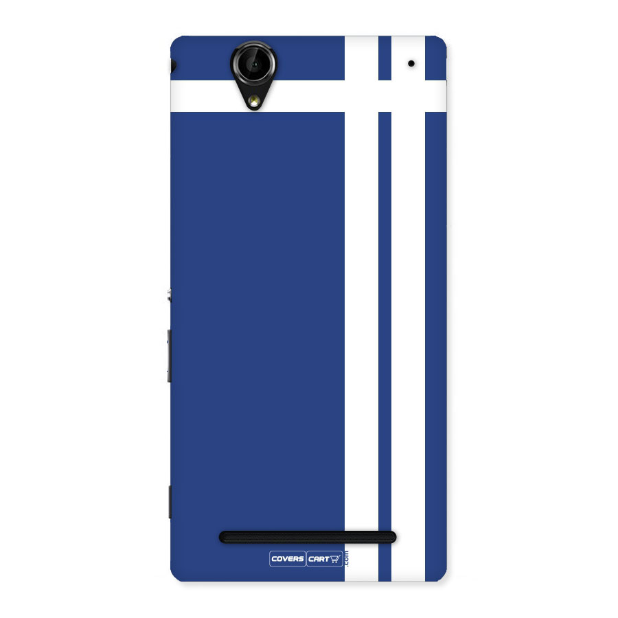 Blue and White Back Case for Sony Xperia T2