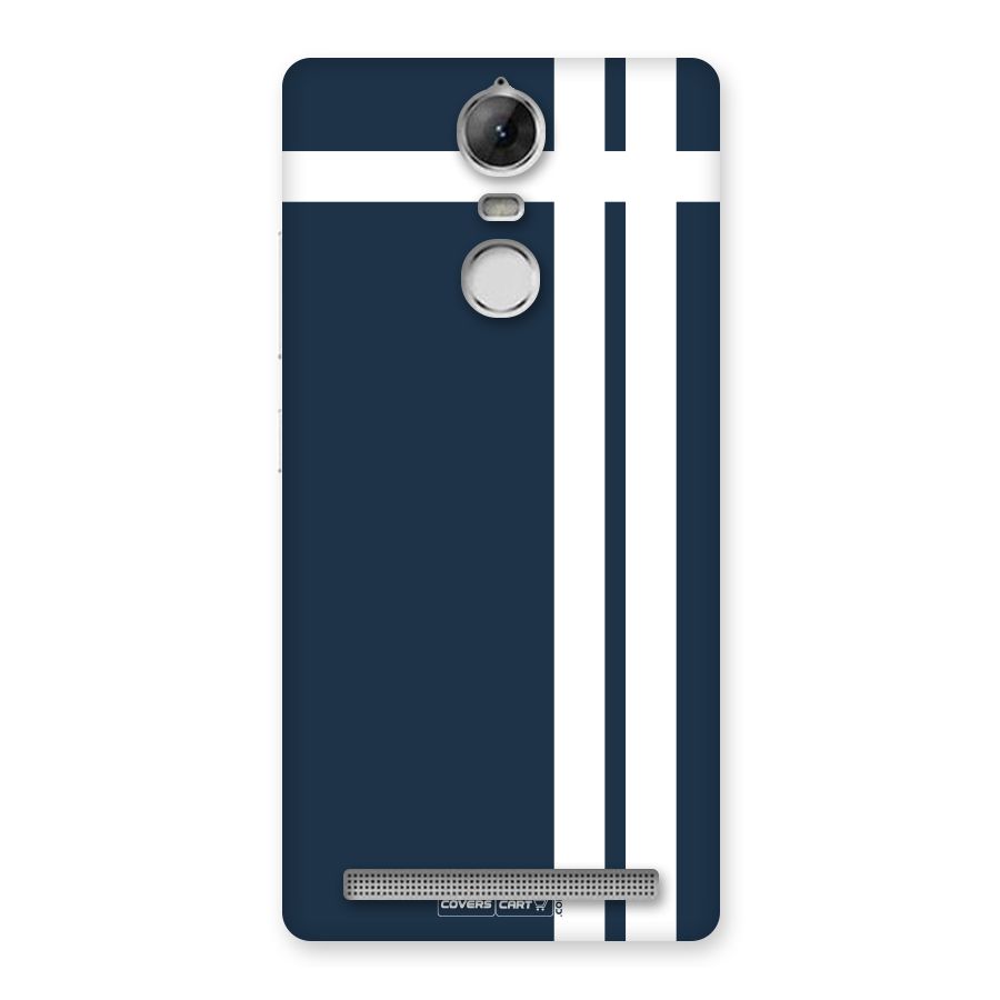 Blue and White Back Case for Vibe K5 Note