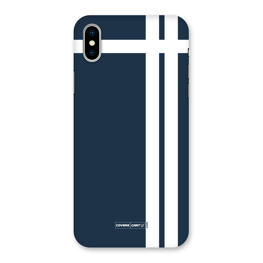 Blue and White Back Case for iPhone X