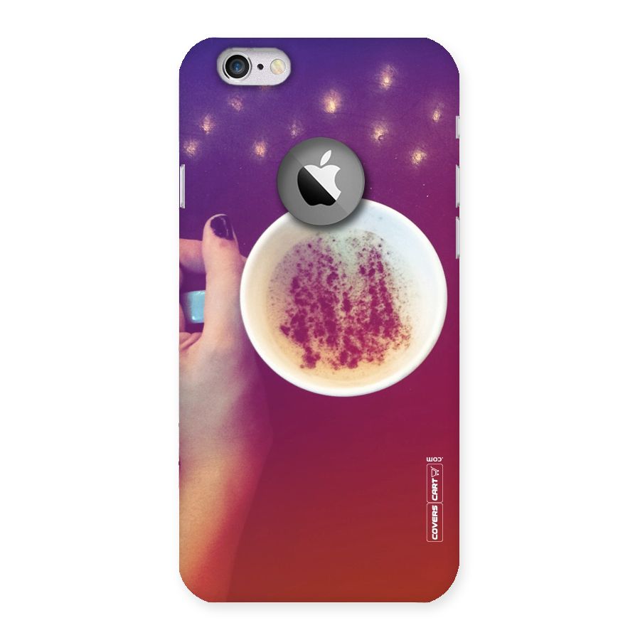 Bokeh Coffee Mug Back Case for iPhone 6 Logo Cut