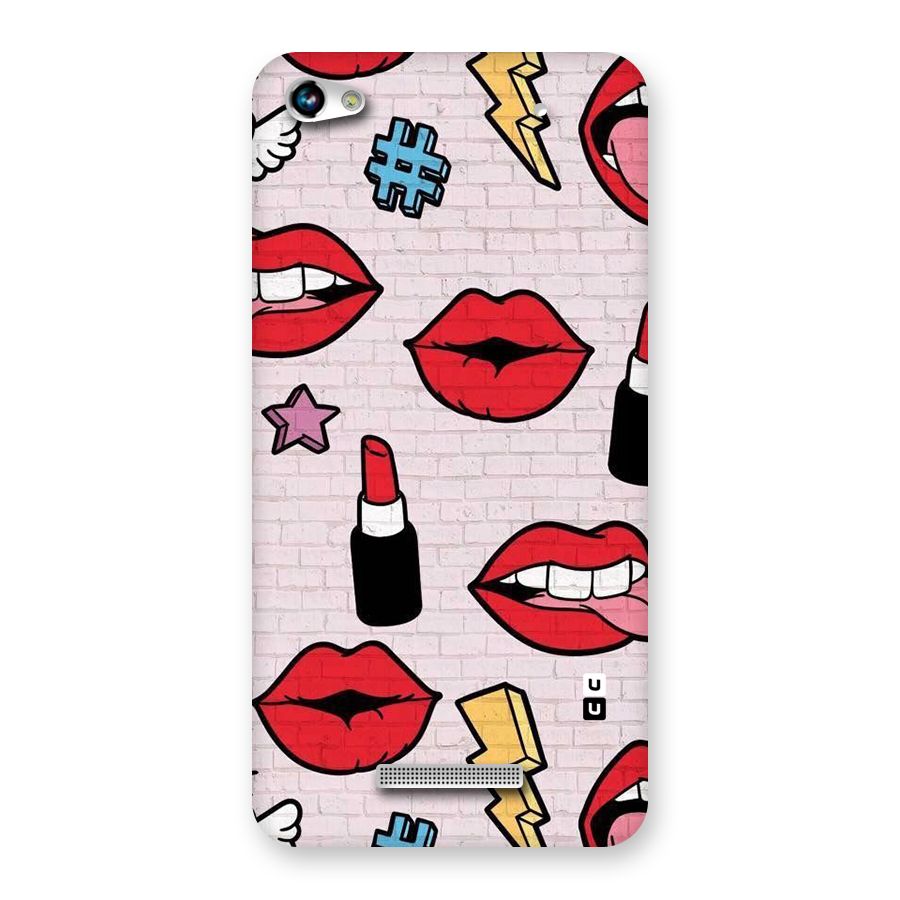 Bold Red Back Case for Micromax Hue 2