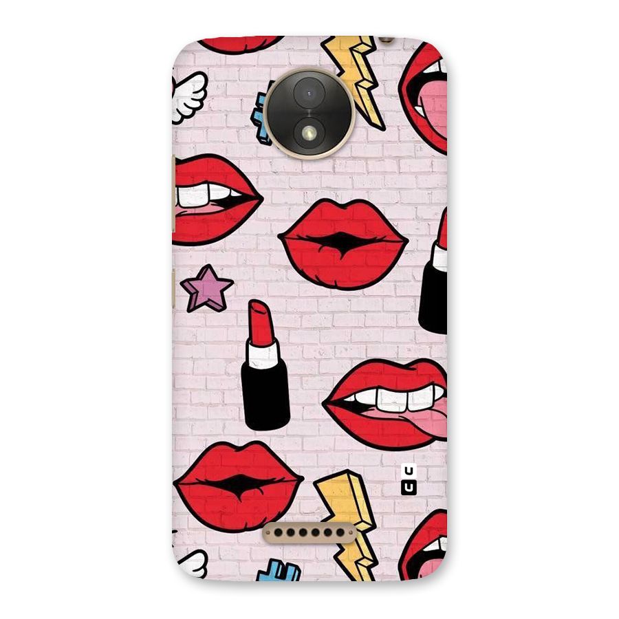 Bold Red Back Case for Moto C Plus