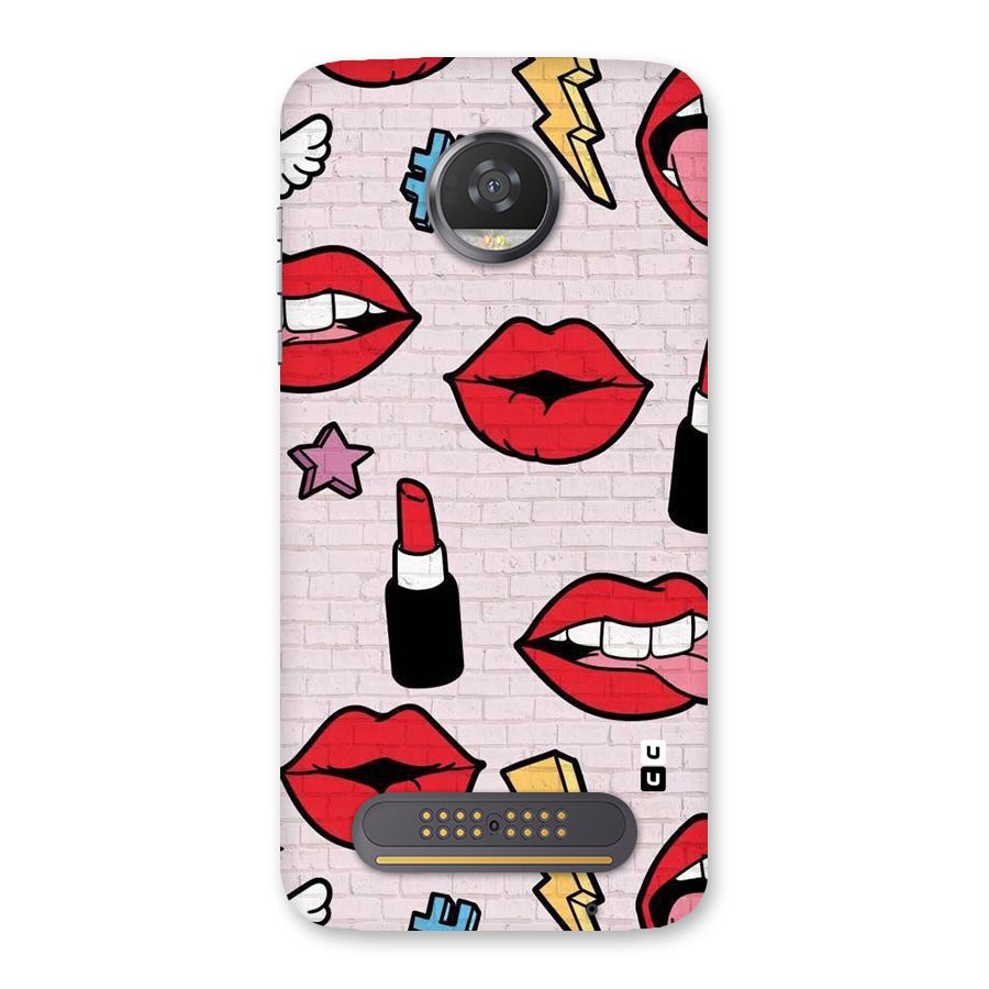 Bold Red Back Case for Moto Z2 Play