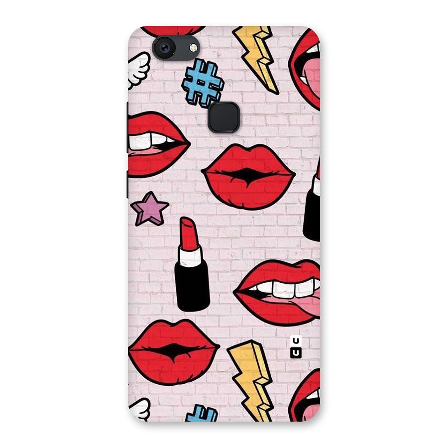 Bold Red Back Case for Vivo V7 Plus