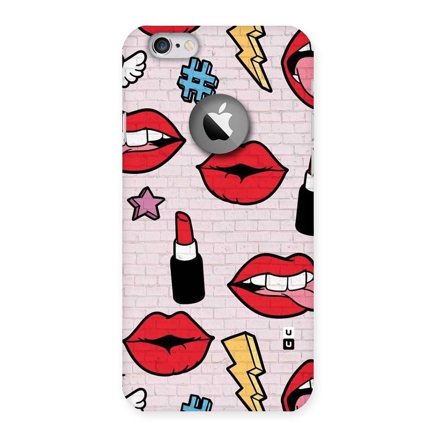 Bold Red Back Case for iPhone 6 Logo Cut
