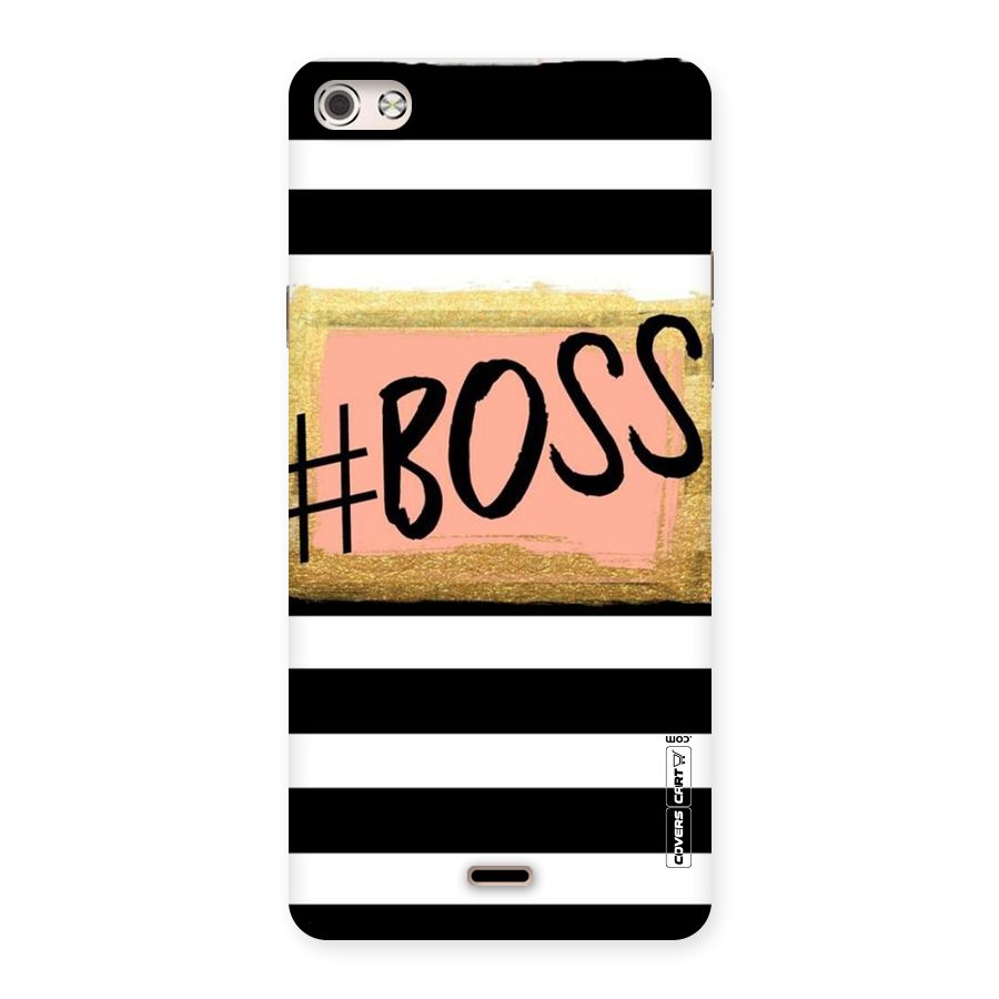 Boss Stripes Back Case for Micromax Canvas Silver 5
