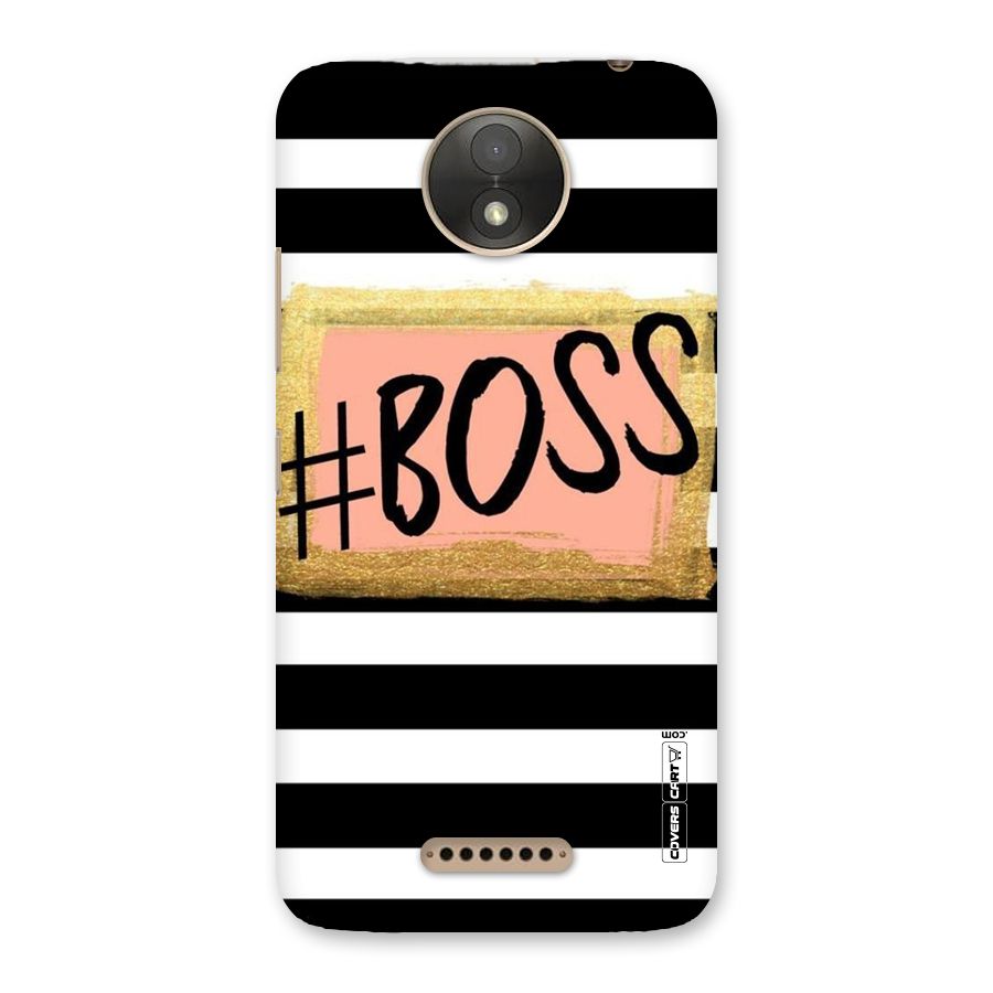 Boss Stripes Back Case for Moto C Plus