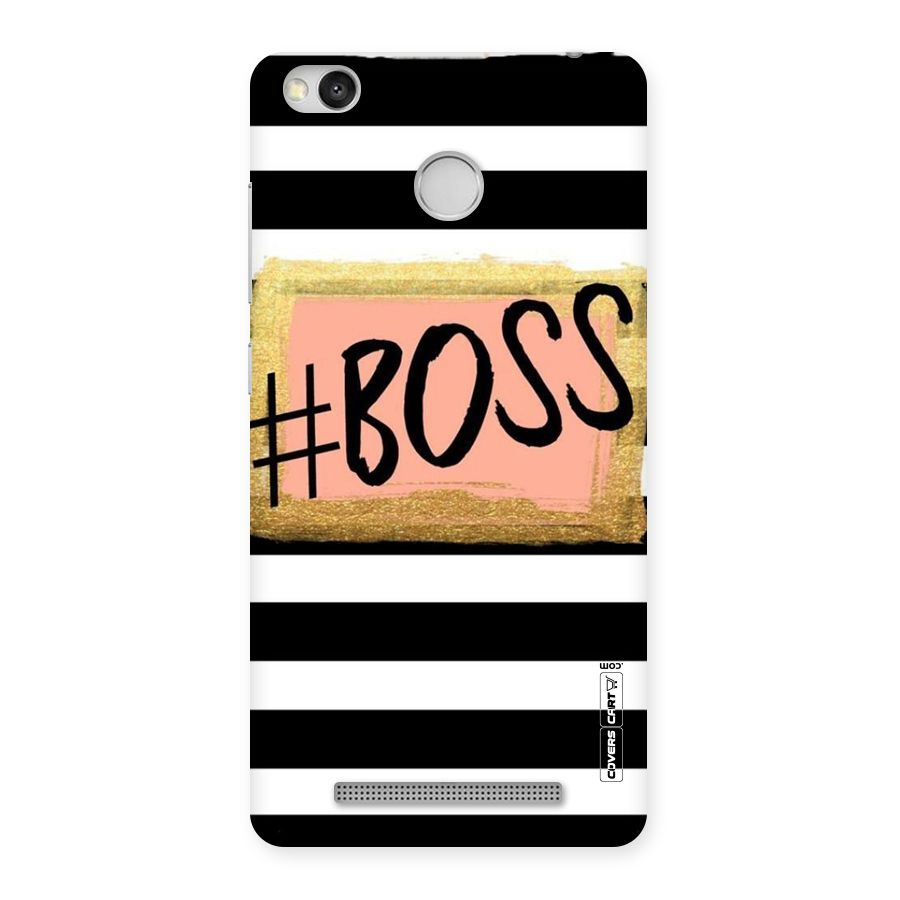 Boss Stripes Back Case for Redmi 3S Prime