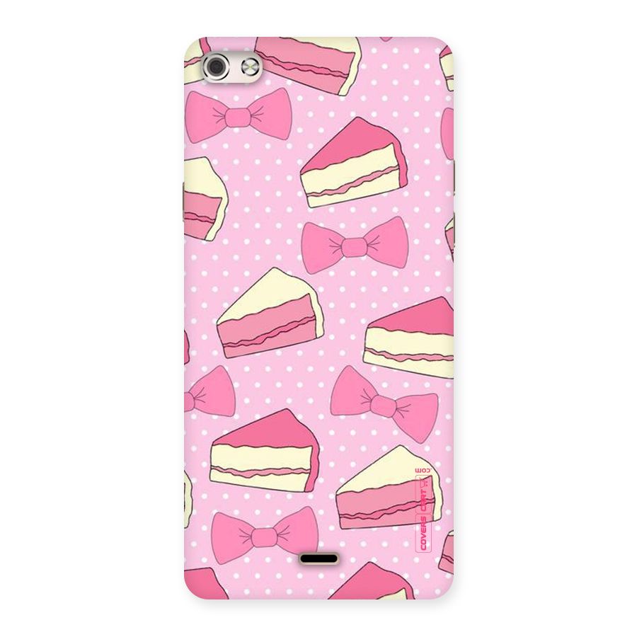 Bow Cake Back Case for Micromax Canvas Silver 5