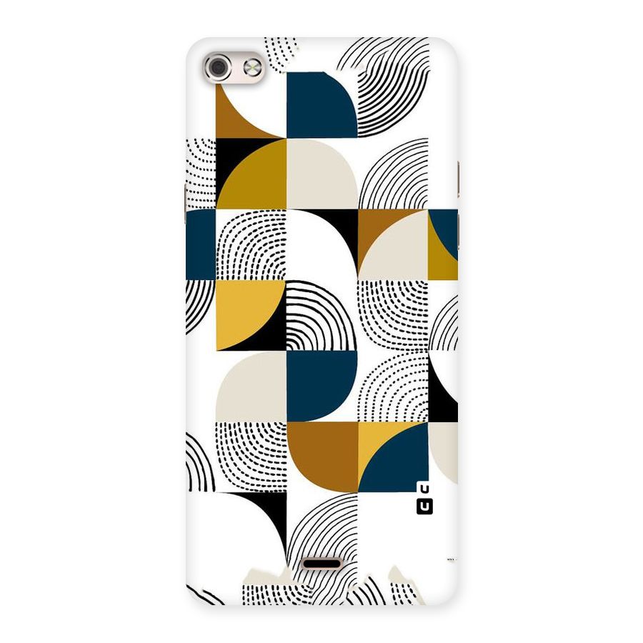 Boxes Pattern Back Case for Micromax Canvas Silver 5