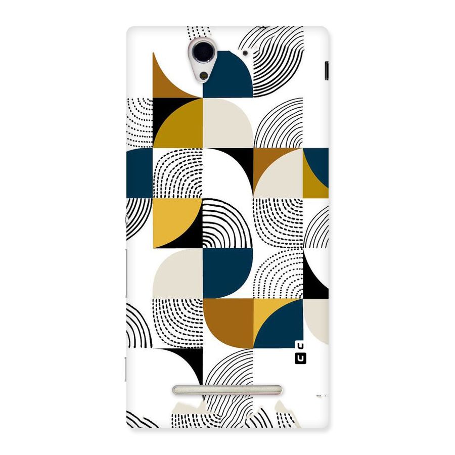 Boxes Pattern Back Case for Sony Xperia C3