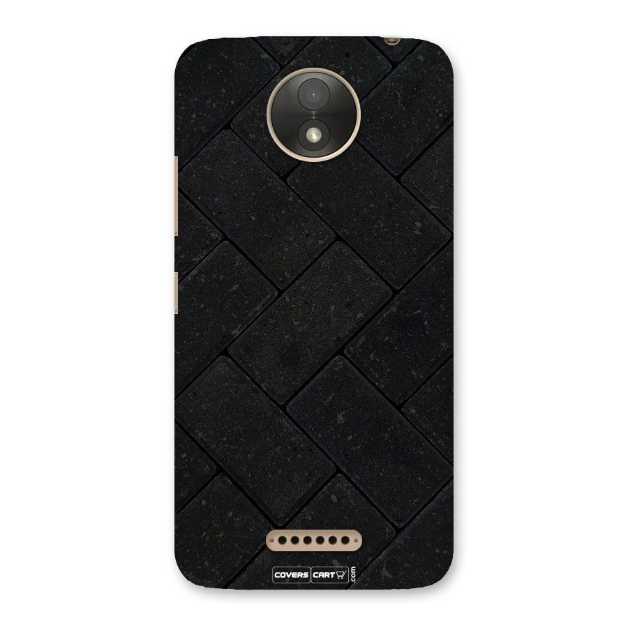 Bricks Pattern Back Case for Moto C Plus