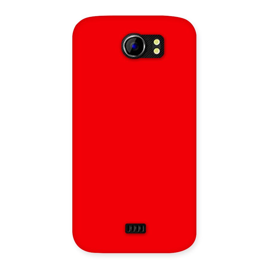 Bright Red Back Case for Micromax Canvas 2 A110