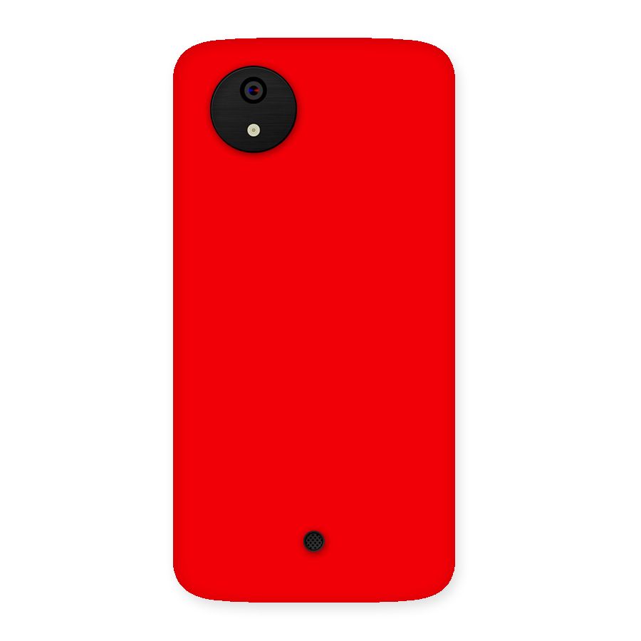Bright Red Back Case for Micromax Canvas A1
