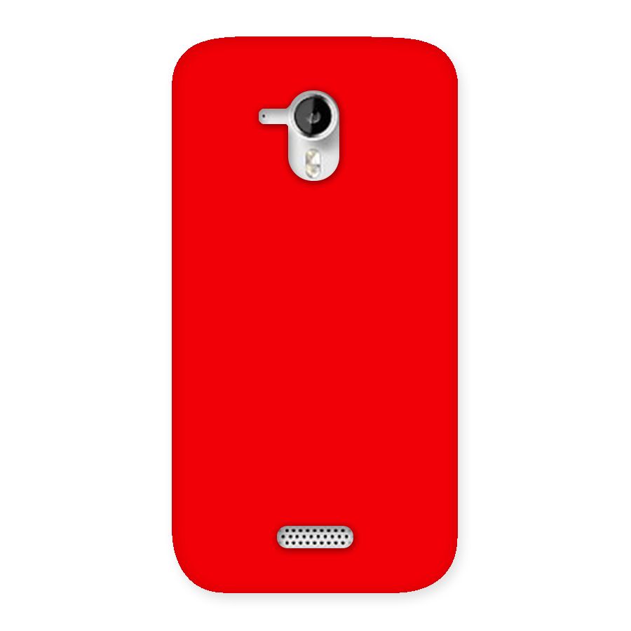 Bright Red Back Case for Micromax Canvas HD A116