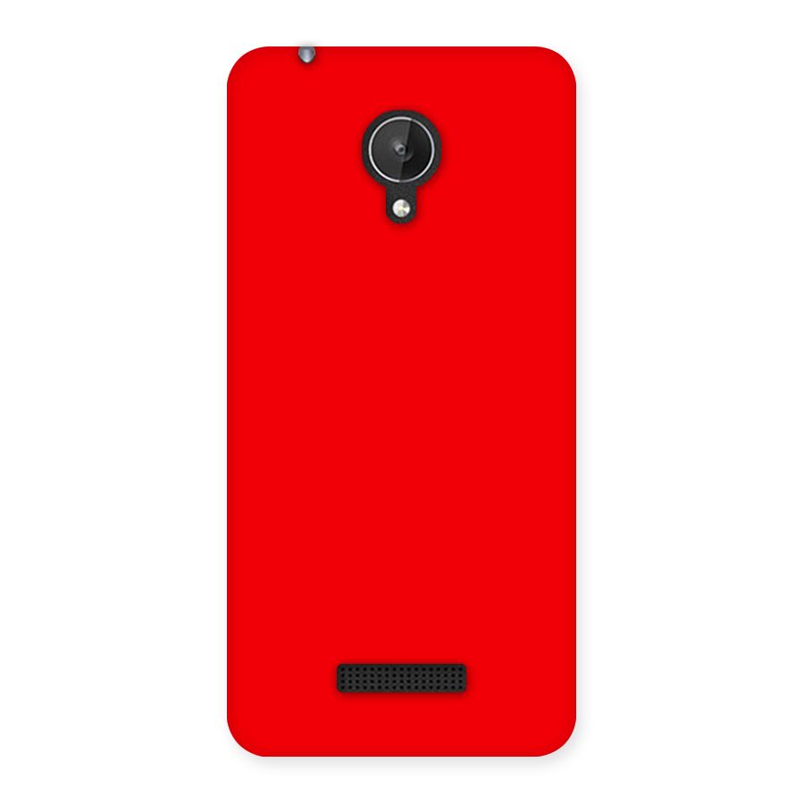 Bright Red Back Case for Micromax Canvas Spark Q380